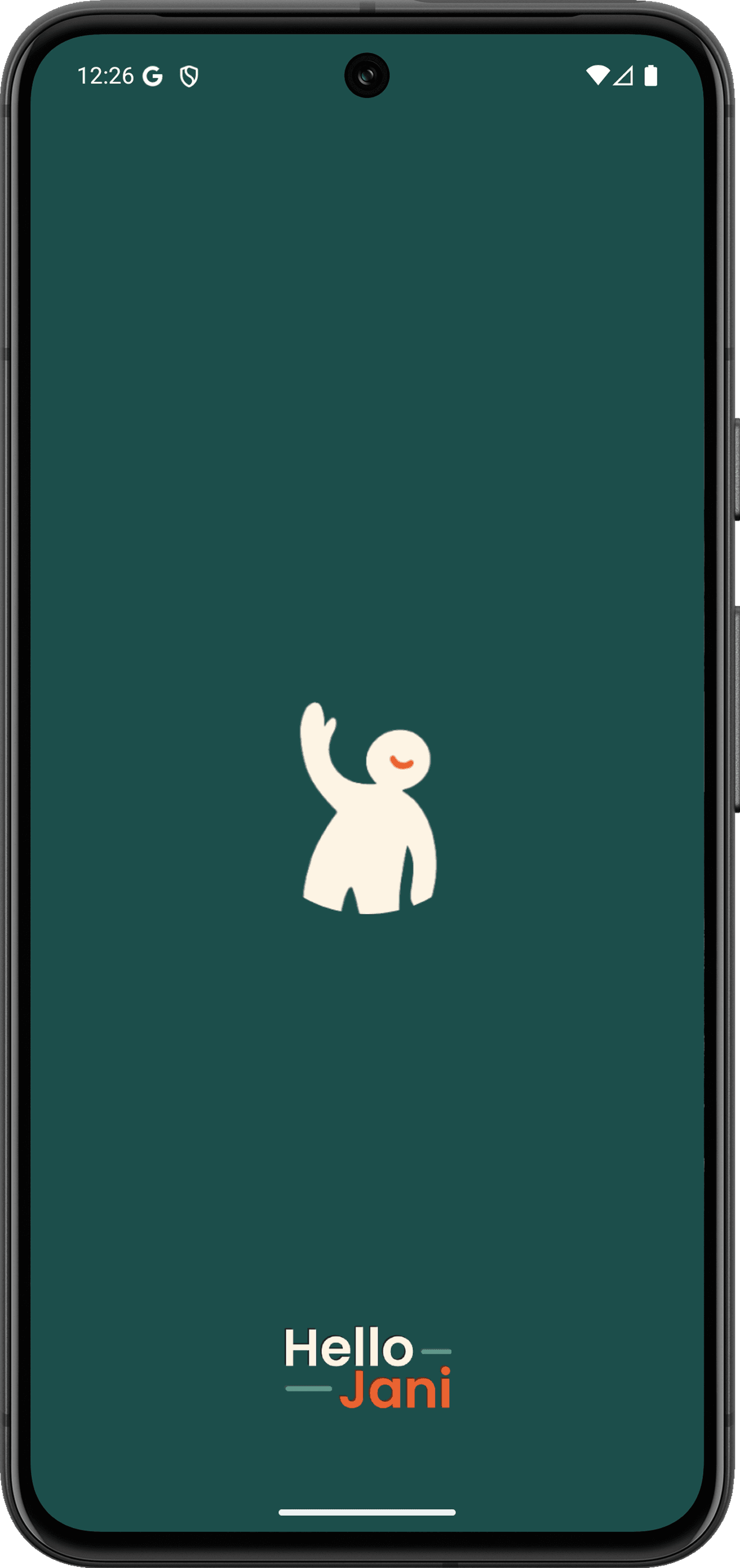 Écran de démarrage HelloJani